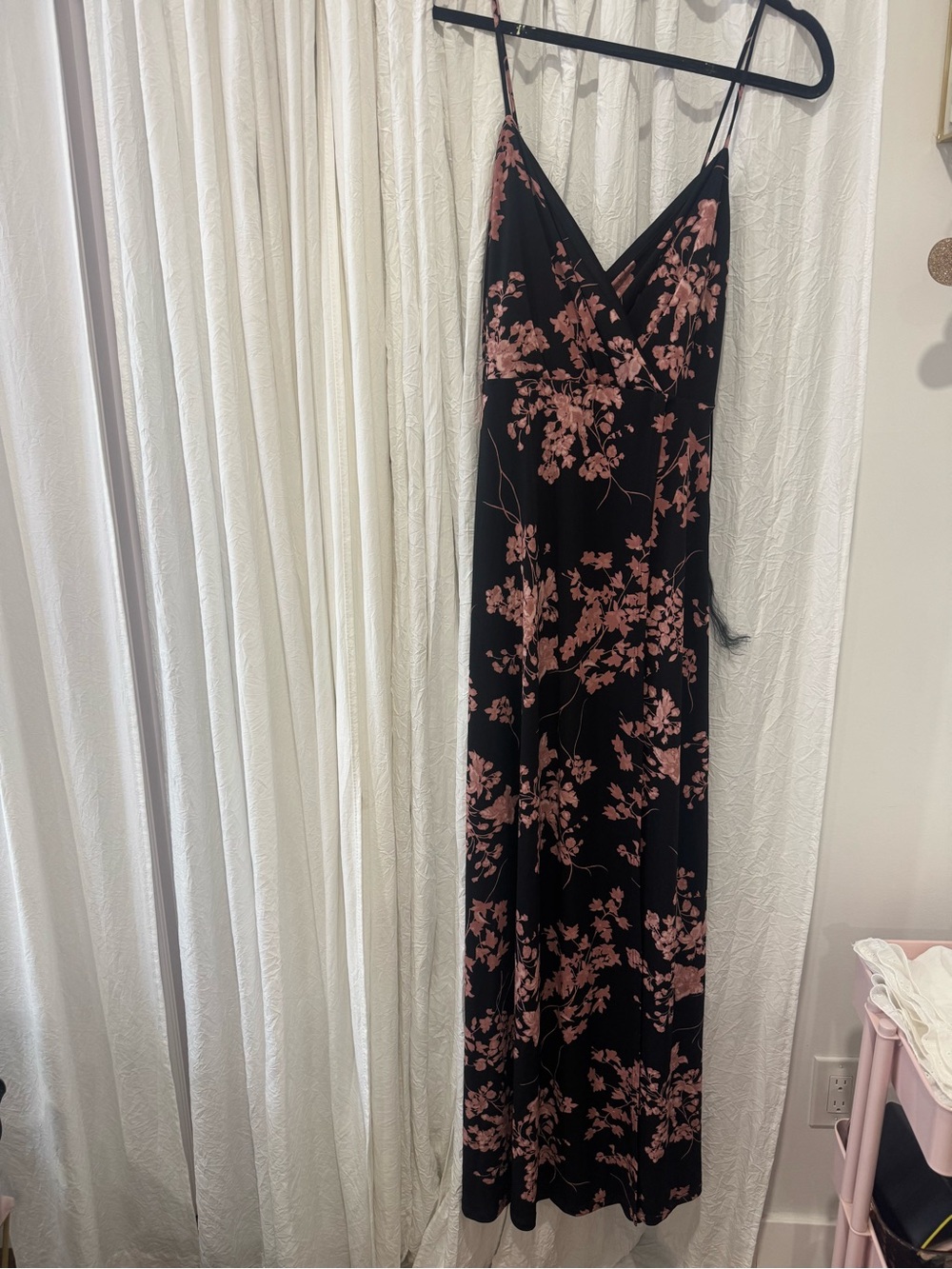 Windsor Black Maxi Dress with Rose Floral Print